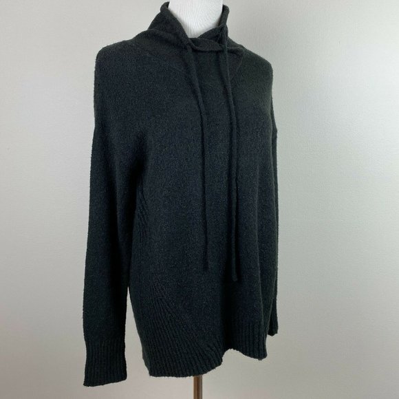 Philosophy Sweater Solid Black Mock Neck Drawstring Cozy Womens‎ Petite S - Picture 9 of 9